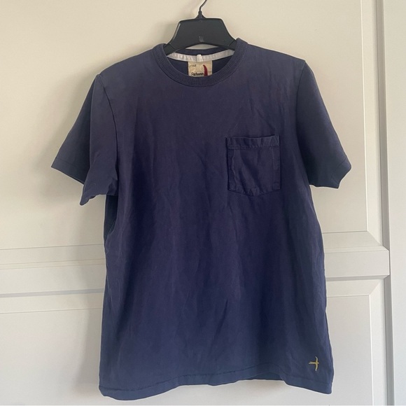 Relwen huckberry Blue Short Sleeve Crewneck Pocket T-Shirt 20614 - Picture 2 of 6